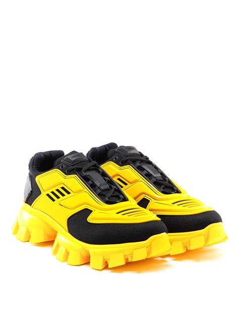 prada yellow and black sneakers|prada sneakers black and white.